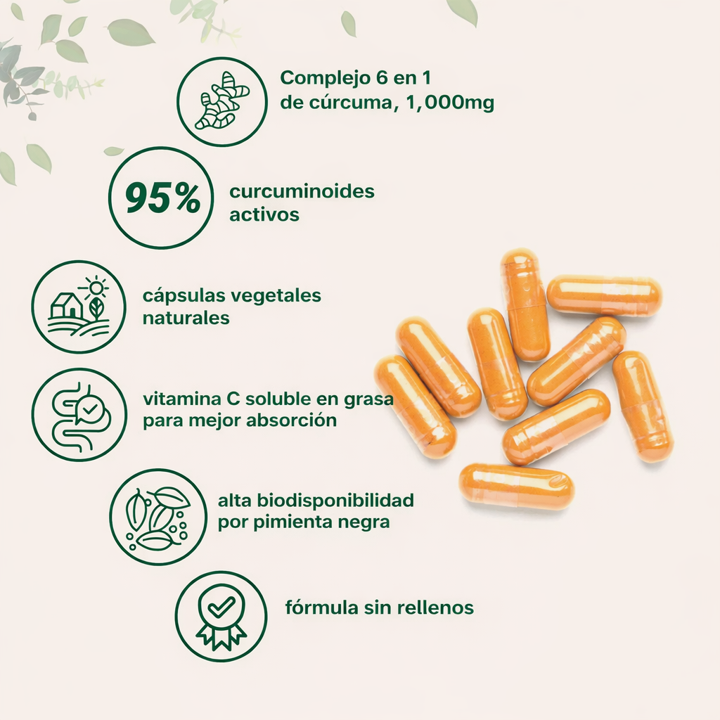 Turmeric Curcumin 95% – Alivio Natural para la Inflamación y las Articulaciones 🌿
