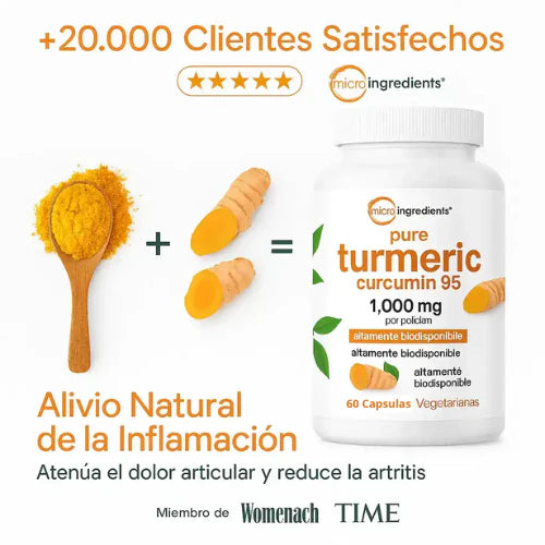 Turmeric Curcumin 95% – Alivio Natural para la Inflamación y las Articulaciones 🌿
